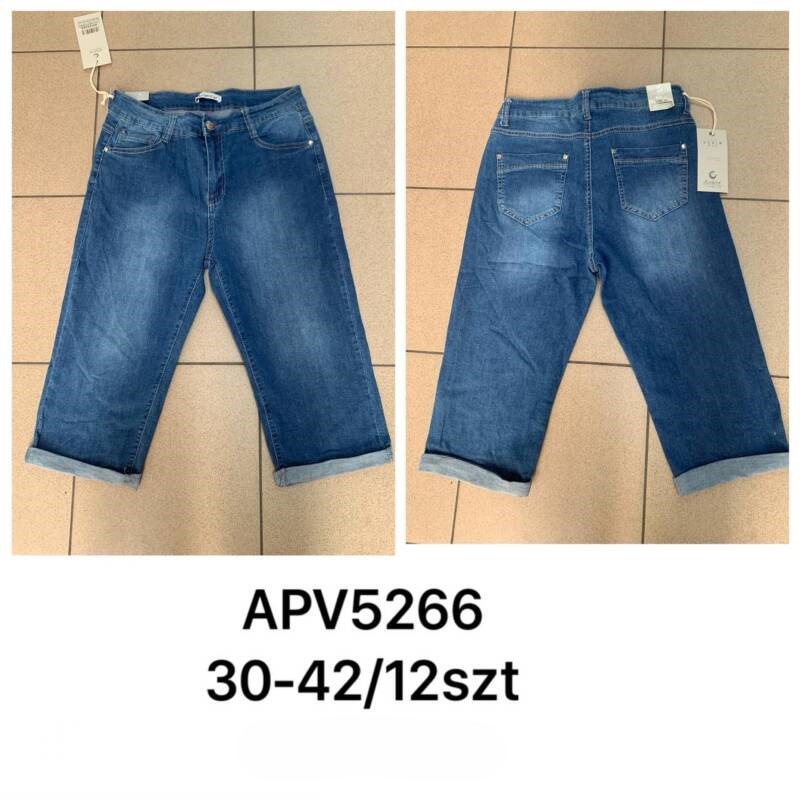 Rybaczki damskie jeansy Roz 30-42, 1 Kolor Paczka 12 szt